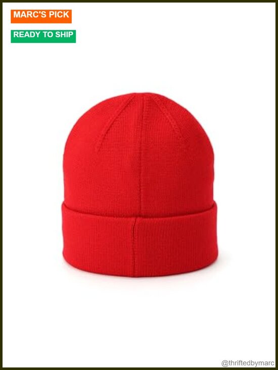 Unisex Wool-Blend Cuff Beanie with Logo - Warm Winter Hat